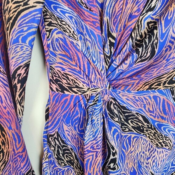 Paris Atelier And Other Stories size 2 twist knot dress abstract print - Picture 3 of 14